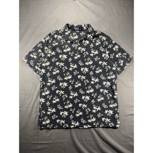 VTG Polo By Ralph‎ Lauren Polo Shirt Men's M Hawaiian AOP Pineapples Palms USA